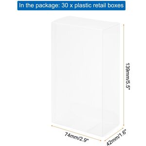 Unique Plastic Retail Boxes Gift Box with Protecting Film for Candy, Cookies, Christmas, Wedding - Clear 2.9 Unique Plastic Retail Boxes Gift Box with Protecting Film for Candy, Cookies, Christmas, Wedding - Clear 2.9