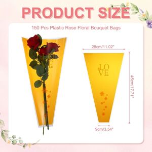 Unique Rose Floral Bouquet Bags Single Flower Sleeves Wrapping Bag for Wedding, Birthday, Retail Packaging - 17.7 Orange 17.7 Unique Rose Floral Bouquet Bags Single Flower Sleeves Wrapping Bag for Wedding, Birthday, Retail Packaging - 17.7 Orange 17.7