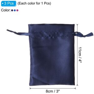 Unique Satin Bags with Drawstring, 3Pack 3x4 Inch Wedding Favor Bags, 3 Color - 3x4 Inch Rose Red, Blue, Dark Blue 3x4 Inch Unique Satin Bags with Drawstring, 3Pack 3x4 Inch Wedding Favor Bags, 3 Color - 3x4 Inch Rose Red, Blue, Dark Blue 3x4 Inch