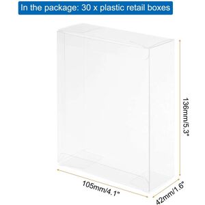 Unique Plastic Retail Boxes Gift Box with Protecting Film for Candy, Cookies, Christmas, Wedding - Clear 4.1 Unique Plastic Retail Boxes Gift Box with Protecting Film for Candy, Cookies, Christmas, Wedding - Clear 4.1