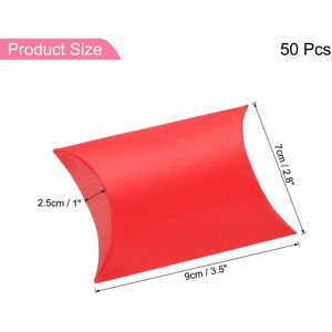 Unique 50Pcs Pillow Boxes 3.5 x 2.8 x 1 Inch Gift Boxes Red 0.0 In. W X 0.0 In. H X 0.0 In. D Unique 50Pcs Pillow Boxes 3.5 x 2.8 x 1 Inch Gift Boxes Red 0.0 In. W X 0.0 In. H X 0.0 In. D