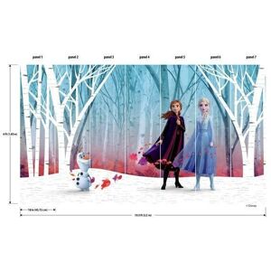 Disney Frozen Woodland Tree Peel and Stick Mural Blue by RoomMates Multi-Color 126.0 In. W X 72.0 In. H X 0.01 In. D Disney Frozen Woodland Tree Peel and Stick Mural Blue by RoomMates Multi-Color 126.0 In. W X 72.0 In. H X 0.01 In. D