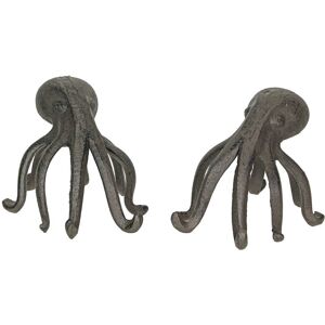 Things2Die4 Rustic Cast Iron Octopus Bookends Decorative Sculptures (Set Of 2) - 4.5 X 5.75 X 5 inches Brown 4.5 X 5.75 X 5 inches Things2Die4 Rustic Cast Iron Octopus Bookends Decorative Sculptures (Set Of 2) - 4.5 X 5.75 X 5 inches Brown 4.5 X 5.75 X 5 inches