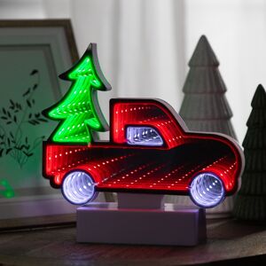 Northlight LED 3D Truck Christmas Infinity Mirror - 7.25 Red Northlight LED 3D Truck Christmas Infinity Mirror - 7.25 Red
