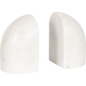 Kate and Laurel Brookhart Marble Bookends 2pc Set - 2 piece White 2 piece Kate and Laurel Brookhart Marble Bookends 2pc Set - 2 piece White 2 piece