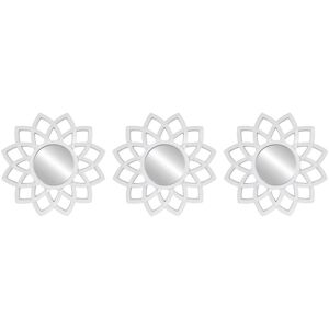 Northlight Set of 3 Arched Floral Matte White Wall Mirrors 9.5 White 9.5 In. L X 0.5 In. W X 9.5 In. H Northlight Set of 3 Arched Floral Matte White Wall Mirrors 9.5 White 9.5 In. L X 0.5 In. W X 9.5 In. H