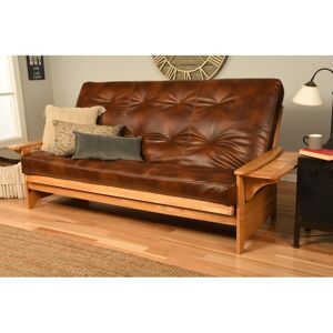 Somette Phoenix Queen-size Futon Set in Butternut Finish with Faux Leather Mattress Oregon Trail Saddle Queen Somette Phoenix Queen-size Futon Set in Butternut Finish with Faux Leather Mattress Oregon Trail Saddle Queen