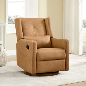 Spruce & Spring Lincoln Manual Swivel Glider Recliner with Lumbar Pillow Saddle Standard Spruce & Spring Lincoln Manual Swivel Glider Recliner with Lumbar Pillow Saddle Standard