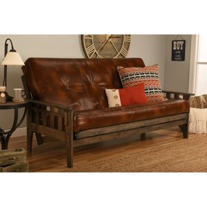 Somette Tucson Full Size Futon Set in Rustic Walnut Finish with Leather Mattress Oregon Trail Saddle Full Somette Tucson Full Size Futon Set in Rustic Walnut Finish with Leather Mattress Oregon Trail Saddle Full