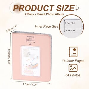 Unique Small Photo Album, Pockets Photo Book with Front Window Pink 0.01 In. W X 0.01 In. H X 0.01 In. D Unique Small Photo Album, Pockets Photo Book with Front Window Pink 0.01 In. W X 0.01 In. H X 0.01 In. D