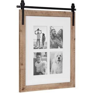 Kate and Laurel Cates Wood Picture Frame Rustic Brown 16x20 matted to 4op Kate and Laurel Cates Wood Picture Frame Rustic Brown 16x20 matted to 4op