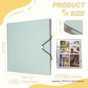 Unique Mini Photo Album, Small Pictures Book Album Hold 100 Pictures for Unforgettable Memories Photos Collection Postcards Green 3x4 Unique Mini Photo Album, Small Pictures Book Album Hold 100 Pictures for Unforgettable Memories Photos Collection Postcards Green 3x4