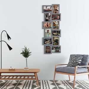 HELLO LAURA 12-Opening Gallery Collage Wall Photo Frame Family Picture Frame Grey 4x6 HELLO LAURA 12-Opening Gallery Collage Wall Photo Frame Family Picture Frame Grey 4x6