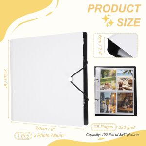 Unique Mini Photo Album, Small Pictures Book Album Hold 100 Pictures for Unforgettable Memories Photos Collection Postcards White 3x4 Unique Mini Photo Album, Small Pictures Book Album Hold 100 Pictures for Unforgettable Memories Photos Collection Postcards White 3x4