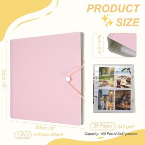 Unique Mini Photo Album, Small Pictures Book Album Hold 100 Pictures for Unforgettable Memories Photos Collection Postcards Pink 3x4 Unique Mini Photo Album, Small Pictures Book Album Hold 100 Pictures for Unforgettable Memories Photos Collection Postcards Pink 3x4