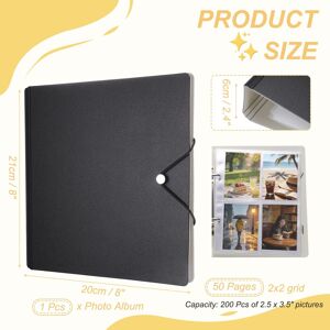 Unique Mini Photo Album, Small Pictures Book Album Hold 100 Pictures for Unforgettable Memories Photos Collection Postcards Black 2.5 x 3.5 Unique Mini Photo Album, Small Pictures Book Album Hold 100 Pictures for Unforgettable Memories Photos Collection Postcards Black 2.5 x 3.5