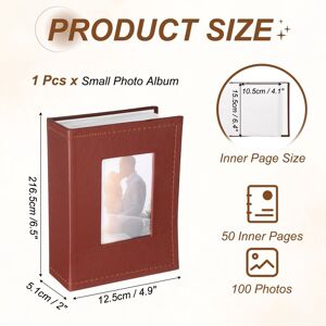 Unique Small Photo Album, 6.5x4.9 Brown 0.01 In. W X 0.01 In. H X 0.01 In. D Unique Small Photo Album, 6.5x4.9 Brown 0.01 In. W X 0.01 In. H X 0.01 In. D