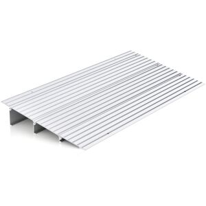 Gymax 3'' Door Threshold Ramp Aluminum Adjustable Rise Entry Ramp for Silver 34.0 In. L X 16.5 In. W X 3.0 In. H Gymax 3'' Door Threshold Ramp Aluminum Adjustable Rise Entry Ramp for Silver 34.0 In. L X 16.5 In. W X 3.0 In. H
