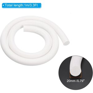 Unique Silicone Foam Seal Strip, Round High Density Solid Sponge Rubber Weather Stripping Cord for Sealing Gap White 0.79 Unique Silicone Foam Seal Strip, Round High Density Solid Sponge Rubber Weather Stripping Cord for Sealing Gap White 0.79