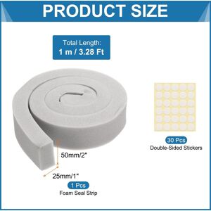 Unique Foam Seal Strip, Weather Stripping Foam Insulation Tape, Air Conditioner Open Cell Foams Seal Tape for Doors, Window Grey 1 Set, 3.28ft Unique Foam Seal Strip, Weather Stripping Foam Insulation Tape, Air Conditioner Open Cell Foams Seal Tape for Doors, Window Grey 1 Set, 3.28ft