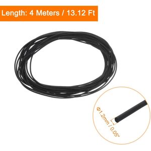 Unique Silicone Foam Seal Strip, Long Sponge Rubber Weather Seal Strip Round Rubber Cord Solid - Black 1.2mm x 4m Unique Silicone Foam Seal Strip, Long Sponge Rubber Weather Seal Strip Round Rubber Cord Solid - Black 1.2mm x 4m