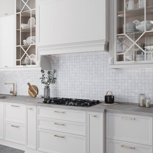 Apollo Tile Arenza 12x12 Light Gray Porcelain Mosaic Square Stone Look Wall and Floor Tile (10.66 sq ft/case) - 11 Pack Grey 12 x 12 Apollo Tile Arenza 12x12 Light Gray Porcelain Mosaic Square Stone Look Wall and Floor Tile (10.66 sq ft/case) - 11 Pack Grey 12 x 12