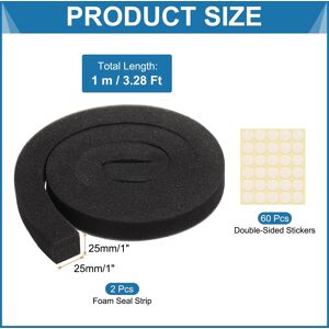Unique Foam Seal Strip, Weather Stripping Foams Insulation Tape, Air Conditioner Open Cell Foam Seal Tape for Doors, Windows Black 2 Set, 3.28ft Unique Foam Seal Strip, Weather Stripping Foams Insulation Tape, Air Conditioner Open Cell Foam Seal Tape for Doors, Windows Black 2 Set, 3.28ft