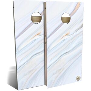 Skip's Garage Blue Marble Outdoor Cornhole Board Set All-Weather 2x4 Skip's Garage Blue Marble Outdoor Cornhole Board Set All-Weather 2x4