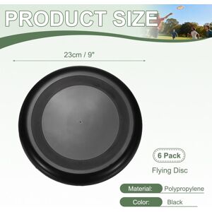Unique Soft Flying Disc, Sports Flying Discs All Ages Outdoor Flying Disc Training Playing Lightweight Durable Black 6Pcs Unique Soft Flying Disc, Sports Flying Discs All Ages Outdoor Flying Disc Training Playing Lightweight Durable Black 6Pcs