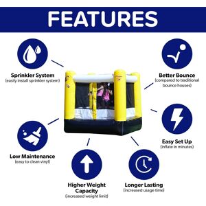 HeroKiddo Busy Bee Inflatable Bounce House for Kids & Toddlers (with Air Blower), Outdoor Indoor Play Bouncy Jumper Yellow 84.0 In. W X 72.0 In. H X 84.0 In. D HeroKiddo Busy Bee Inflatable Bounce House for Kids & Toddlers (with Air Blower), Outdoor Indoor Play Bouncy Jumper Yellow 84.0 In. W X 72.0 In. H X 84.0 In. D