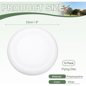 Unique Soft Flying Disc, Sports Flying Discs All Ages Outdoor Flying Disc Training Playing Lightweight Durable White 12Pcs Unique Soft Flying Disc, Sports Flying Discs All Ages Outdoor Flying Disc Training Playing Lightweight Durable White 12Pcs