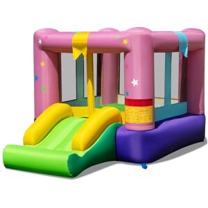 Costway Inflatable Bouncy Castle with Jumping Area Slide & Basketball - As Shown in the Picture Without blower Costway Inflatable Bouncy Castle with Jumping Area Slide & Basketball - As Shown in the Picture Without blower