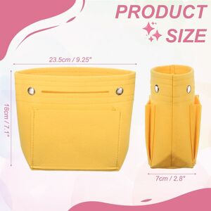 Unique Organizer Insert, Portable Compartments Purse Liner for Canvas Bag, Tote Bag, Handbag Shape Yellow Unique Organizer Insert, Portable Compartments Purse Liner for Canvas Bag, Tote Bag, Handbag Shape Yellow