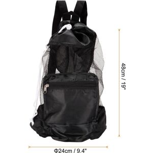 Unique Mesh Beach Bag Washable Large Mesh Backpack Sea Shell Organizers Drawstring Storage Bags Black 1.0 In. W X 1.0 In. H X 1.0 In. D Unique Mesh Beach Bag Washable Large Mesh Backpack Sea Shell Organizers Drawstring Storage Bags Black 1.0 In. W X 1.0 In. H X 1.0 In. D