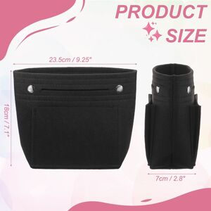 Unique Organizer Insert, Portable Compartments Purse Liner for Canvas Bag, Tote Bag, Handbag Shape Black Unique Organizer Insert, Portable Compartments Purse Liner for Canvas Bag, Tote Bag, Handbag Shape Black