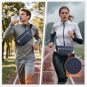 Unique Crossbody Fanny Pack with 5-Zipper Pockets, Waterproof Nylon Anti Theft Waist Bag for Women Men, for Sports Workout Traveling Blue Unique Crossbody Fanny Pack with 5-Zipper Pockets, Waterproof Nylon Anti Theft Waist Bag for Women Men, for Sports Workout Traveling Blue