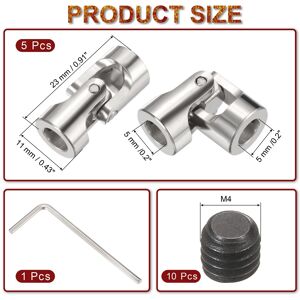 Unique 5Pcs 3mm to 3mm ID Steering Universal Joint Shaft Coupling for Model Car Ship 5 Pcs 5mm to 5mm Unique 5Pcs 3mm to 3mm ID Steering Universal Joint Shaft Coupling for Model Car Ship 5 Pcs 5mm to 5mm