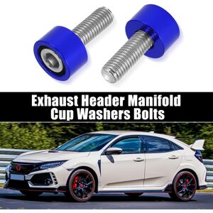 Unique 9 Pcs M8x1.25 Exhaust Header Manifold Cup Washers Bolts Engine Racing Exhaust Header Cup Bolts for Honda Civic for Acura Blue 10x18mm / 0.39 Unique 9 Pcs M8x1.25 Exhaust Header Manifold Cup Washers Bolts Engine Racing Exhaust Header Cup Bolts for Honda Civic for Acura Blue 10x18mm / 0.39