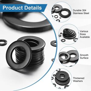 Unique Flat Washers, Stainless Steel Washers for Bolts Screws Nuts for Automotive/Machinery/Furniture, Flat Metal Washers 100-Pack M2.5x8x0.8mm Unique Flat Washers, Stainless Steel Washers for Bolts Screws Nuts for Automotive/Machinery/Furniture, Flat Metal Washers 100-Pack M2.5x8x0.8mm
