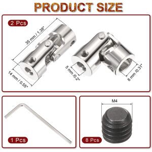 Unique 5Pcs 3mm to 3mm ID Steering Universal Joint Shaft Coupling for Model Car Ship 2 Pcs 5mm to 8mm Unique 5Pcs 3mm to 3mm ID Steering Universal Joint Shaft Coupling for Model Car Ship 2 Pcs 5mm to 8mm