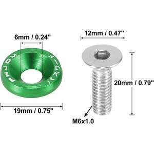 Unique 8pcs Car Motorcycle M6 Quick Release Fastener Bumper Washer Bolt Trunk Hatch Aluminum Alloy Green 17 x 15 x 1.5 cm Unique 8pcs Car Motorcycle M6 Quick Release Fastener Bumper Washer Bolt Trunk Hatch Aluminum Alloy Green 17 x 15 x 1.5 cm