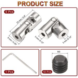 Unique 5Pcs 3mm to 3mm ID Steering Universal Joint Shaft Coupling for Model Car Ship 5 Pcs 3mm to 3mm Unique 5Pcs 3mm to 3mm ID Steering Universal Joint Shaft Coupling for Model Car Ship 5 Pcs 3mm to 3mm