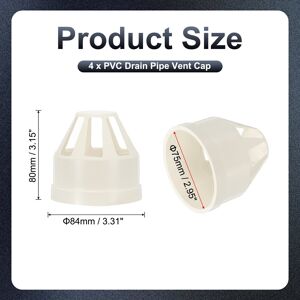 Unique Drain Pipe Vent Cap, Vent Pipe End Cap Cover Roof Air Vent Round Chimney Caps Air Vent Covers for Exhaust Systems - White 3 inches Unique Drain Pipe Vent Cap, Vent Pipe End Cap Cover Roof Air Vent Round Chimney Caps Air Vent Covers for Exhaust Systems - White 3 inches