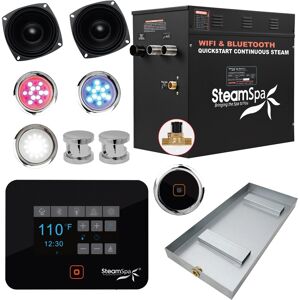 SteamSpa Black Series Bluetooth 10.5kW QuickStart Steam Bath Generator Chrome See Description SteamSpa Black Series Bluetooth 10.5kW QuickStart Steam Bath Generator Chrome See Description