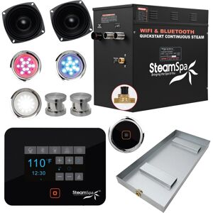 SteamSpa Black Series Bluetooth 12kW QuickStart Steam Bath Generator Brushed Nickel See Description SteamSpa Black Series Bluetooth 12kW QuickStart Steam Bath Generator Brushed Nickel See Description