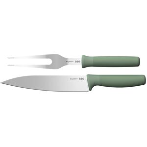 BergHOFF Forest Stainless Steel 2Pc Carving Set, Recycled Material - Green Green 2Pc BergHOFF Forest Stainless Steel 2Pc Carving Set, Recycled Material - Green Green 2Pc