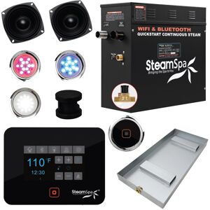 SteamSpa Black Series Bluetooth 4.5kW QuickStart Steam Bath Generator Matte Black See Description SteamSpa Black Series Bluetooth 4.5kW QuickStart Steam Bath Generator Matte Black See Description