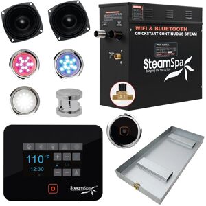 SteamSpa Black Series Bluetooth 6kW QuickStart Steam Bath Generator Chrome See Description SteamSpa Black Series Bluetooth 6kW QuickStart Steam Bath Generator Chrome See Description