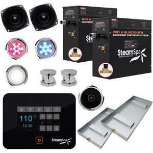 SteamSpa BKT1500-A Black Series Wifi and Bluetooth 15kW QuickStart Chrome See Description SteamSpa BKT1500-A Black Series Wifi and Bluetooth 15kW QuickStart Chrome See Description