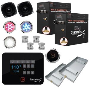 SteamSpa BKT2100-A Black Series Wifi and Bluetooth 21kW QuickStart Chrome See Description SteamSpa BKT2100-A Black Series Wifi and Bluetooth 21kW QuickStart Chrome See Description